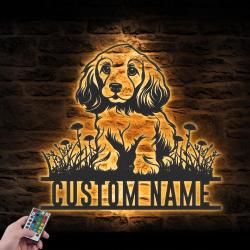 custom baby cocker spaniel wall art led light