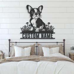 Custom Baby French Bulldog Metal Wall Art LED Light