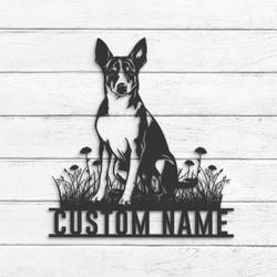 custom basenji dog wall decor led light