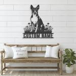 custom basenji wall decor metal art led light