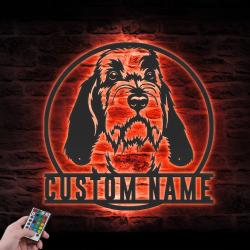 custom basset wall decor led light