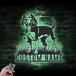 custom beagle dog wall decor led light