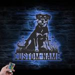 custom beauceron metal wall sign led light