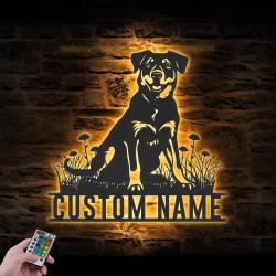 custom beauceron wall art led light
