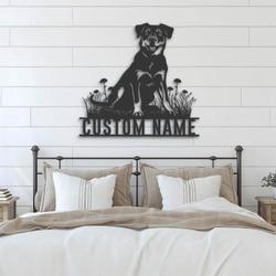 custom beauceron wall decor metal art led light