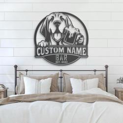 custom bloodhound beer art wall art led light
