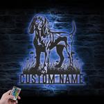 custom bloodhound pet sign wall art led light