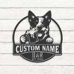 custom blue heeler bar decor wall art led light