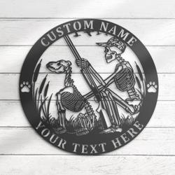 custom bone dog hunter wall art led light