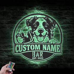 custom borador pub sign wall art led light