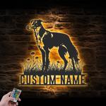 custom borzoi wall art led light