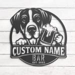 custom bourbonnais bar decor wall art led light