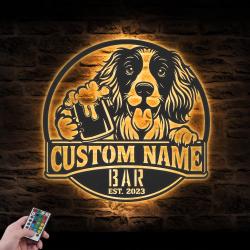 custom bouvier des flandres wall art led light