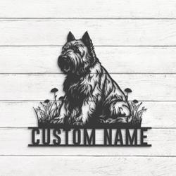 custom bouvier wall decor metal art led light