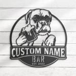 custom boxer bar decor wall art led light