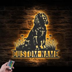 custom boykin spaniel wall art led light