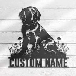 custom brittany spaniel bar decor wall art led light