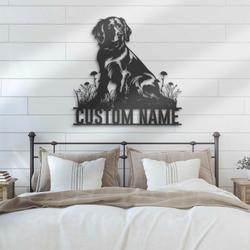 custom brittany spaniel beer art wall art led light