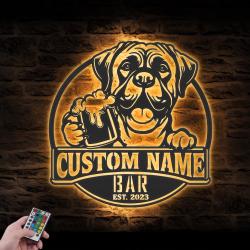 custom broholmer pub sign wall art led light