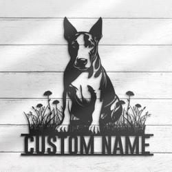 custom bull terrier dog wall decor led light