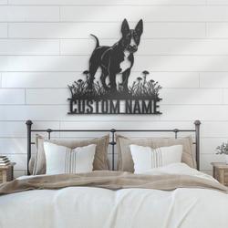 custom bull terrier wall decor led light