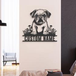 custom bulldog puppy decor wall art led light