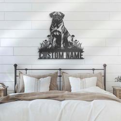 custom bullmastiff wall decor led light