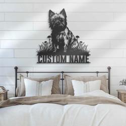 Custom Cairn Terrier Metal Wall Art LED Light