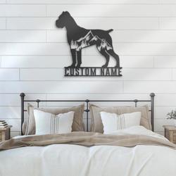 custom cane corso nature decor wall art led light