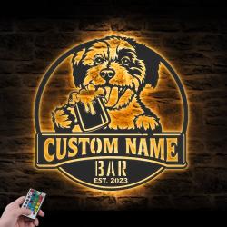 custom cavachon wall art led light
