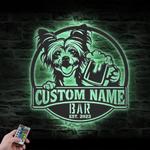 custom chinese crested beer wall art led light