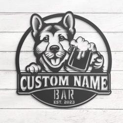 Custom Funny Chinook Thirsty Beer Pub Metal Wall Art LED Light