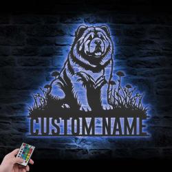 custom chow chow pub sign wall art led light