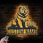 custom chow chow wall art led light