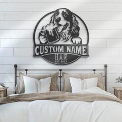 custom cocker beer bar decor wall art led light