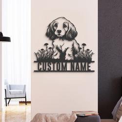 custom cocker spaniel puppy wall art led light