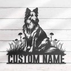 custom collie bar decor wall art led light