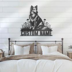 custom collie beer art wall art led light