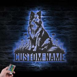 custom collie pub sign wall art led light