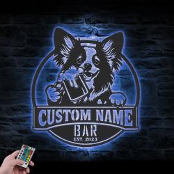 Custom Continental Toy Thirsty Beer Pub Metal Wall Art LED Light