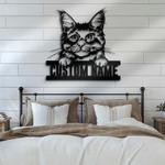custom coon cat wall decor led light