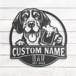 custom coonhound bar decor wall art led light