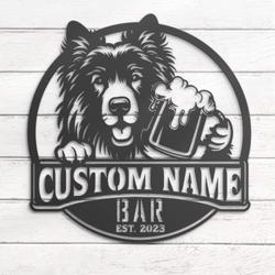 custom croatian sheepdog beer art wall art led l