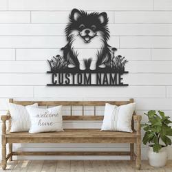 custom cute baby pomeranian wall decor led light