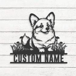custom cute corgi wall decor led light