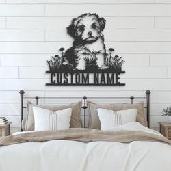custom cute havanese wall decor led light