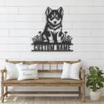 custom cute husky decor wall art led light