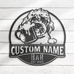 custom cute maltese bar metal wall art