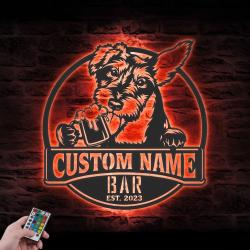 custom cute sheepdog wall decor led light