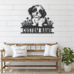 custom cute shih tzu wall art led light